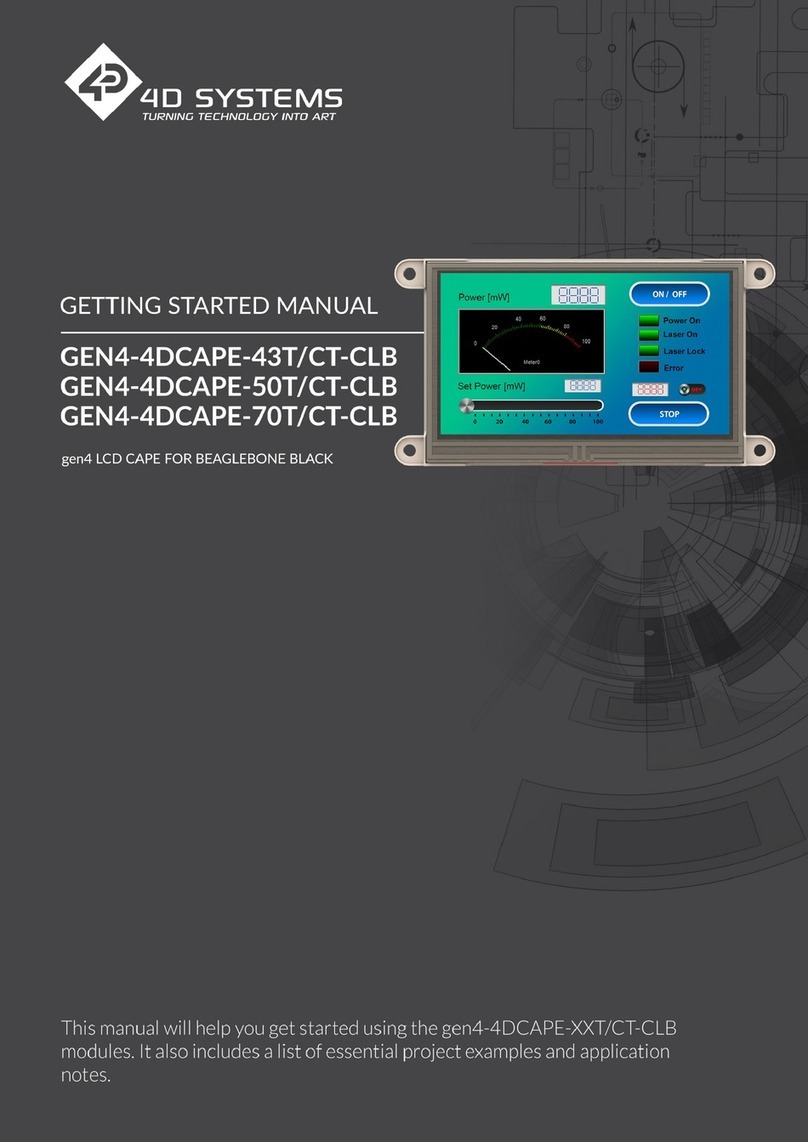 4D systems GEN4-4DCAPE-43T-CLB Parts list manual