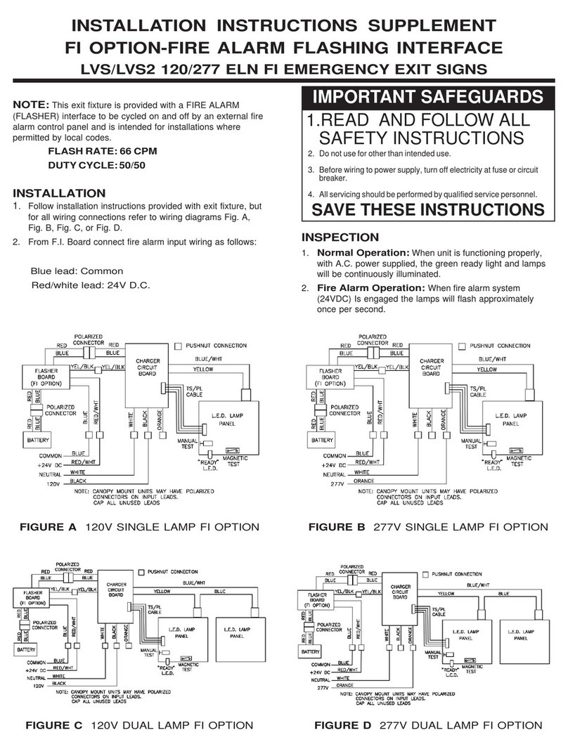 Lithonia Lighting LVS Series Installation instruction supplement Lithonia Lighting LVS Series Installation instruction supplement