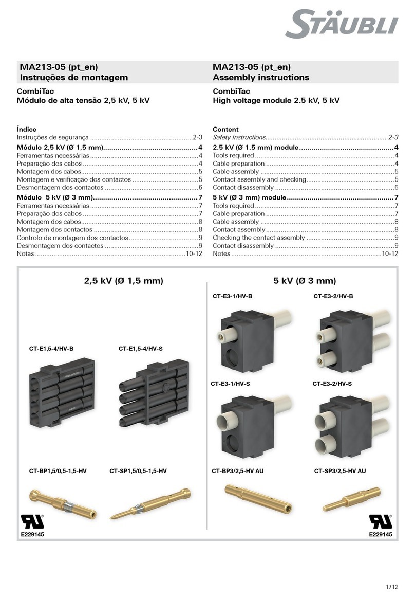 Staubli MA213-05 User manual