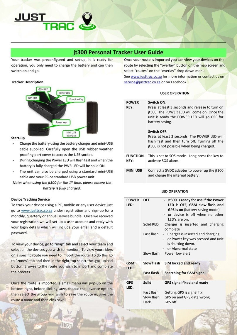 JUST TRAC jt300 user guide