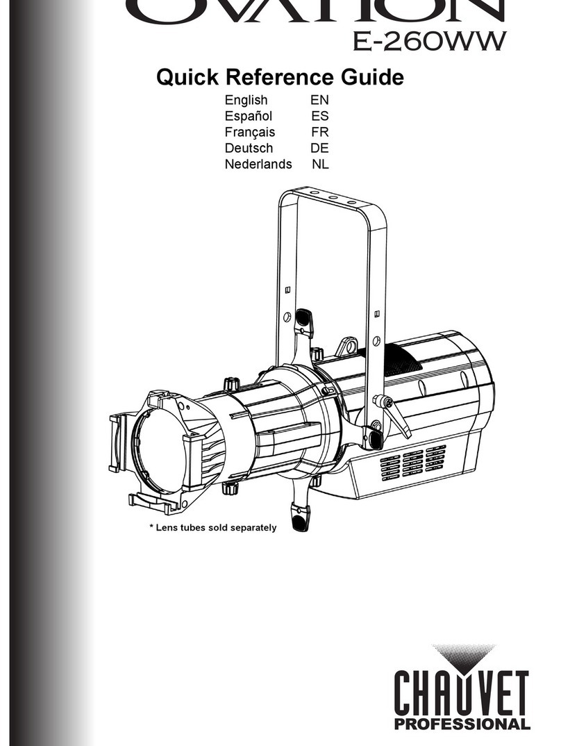 Chauvet Ovation E-260WW Quick reference guide