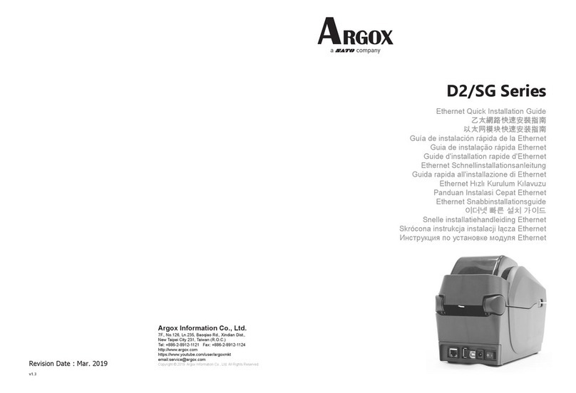 SATO Argox D2 Series User manual