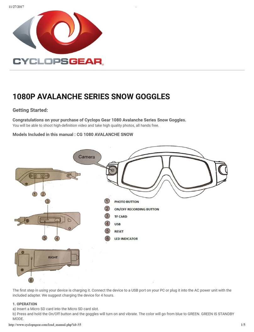 CyclopsGear CG 1080 AVALANCHE SNOW manual