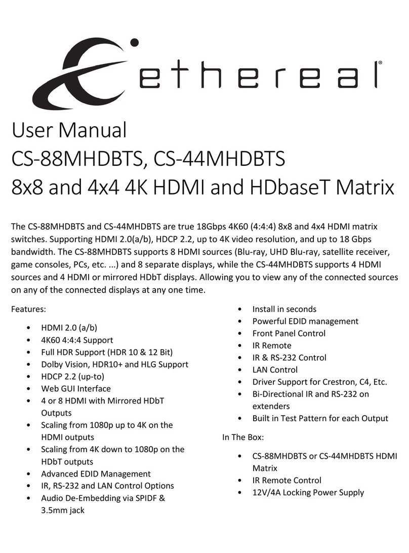 Ethereal CS-88MHDBTS user manual