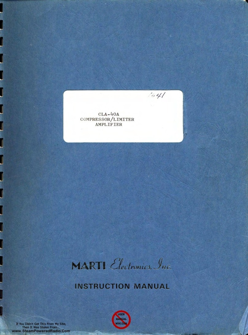 Marti Electronics CLA-40A instruction manual
