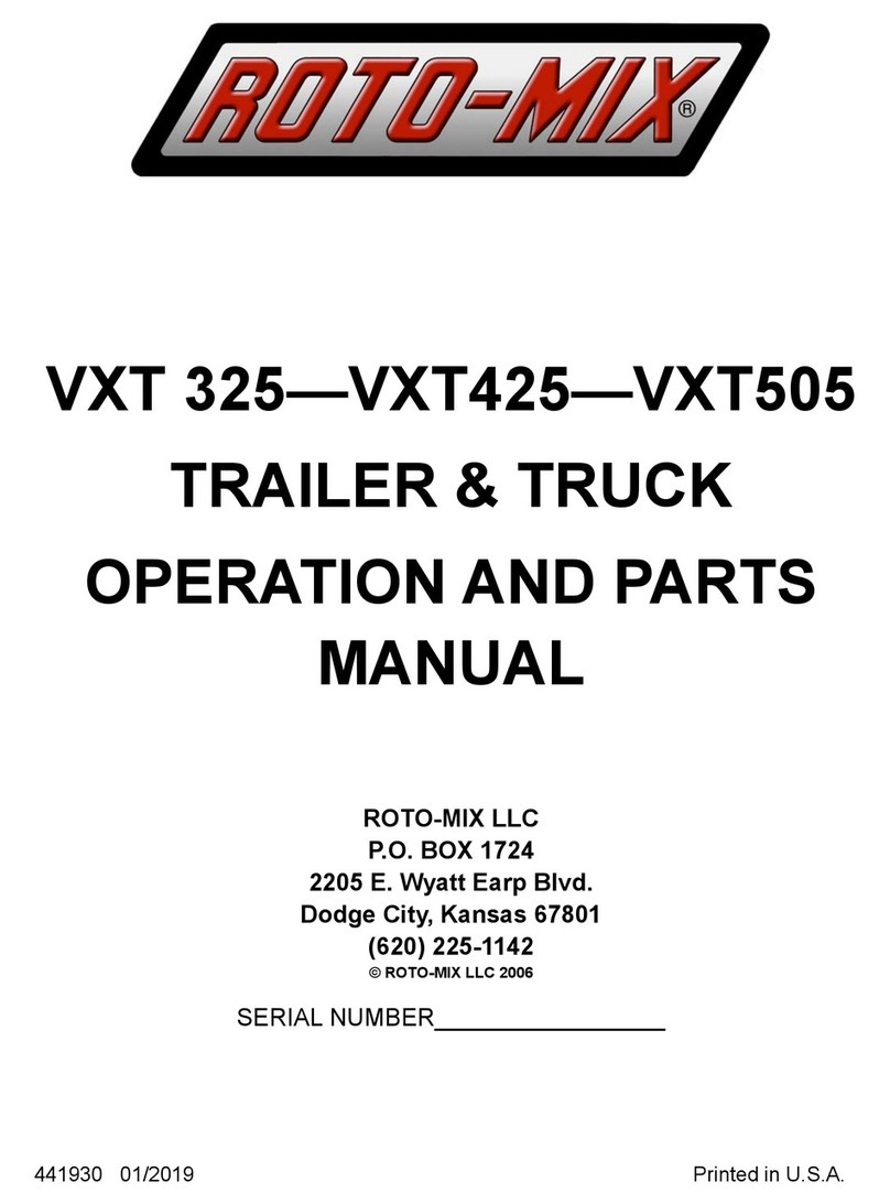 Roto-Mix VXT 425 Operation and parts manual