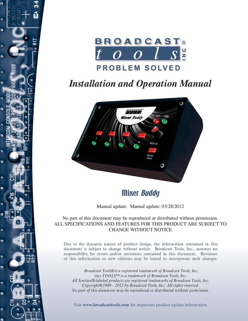 Broadcast Tools Mixer Buddy User manual