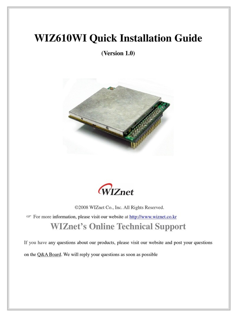Wiznet WIZ610wi Quick installation guide