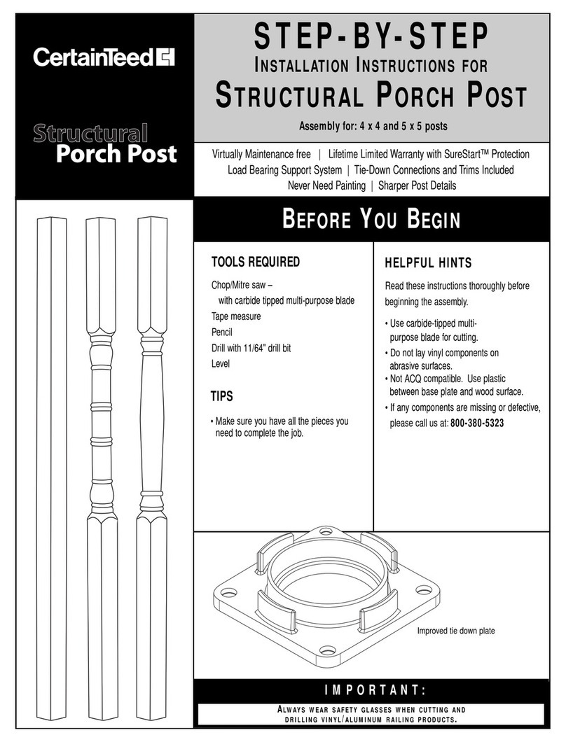 CertainTeed STRUCTURAL PORCH POST Step-By-Step Instructions