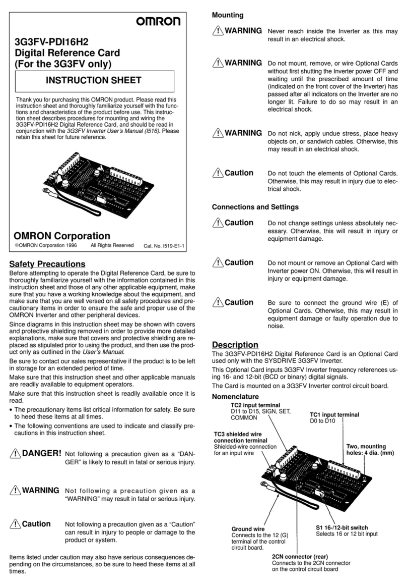 Omron 3G3FV-PDI16H2 User manual