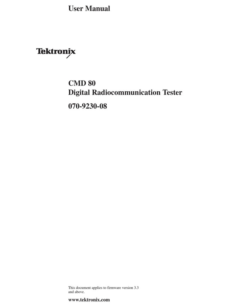 Tektronix CMD 80 User manual