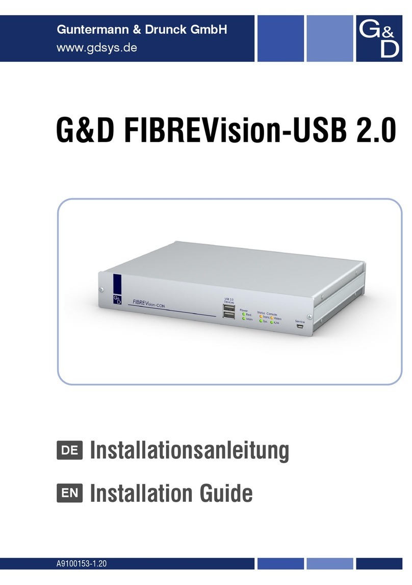 Guntermann & Drunck FIBREVision-USB 2.0 installation guide