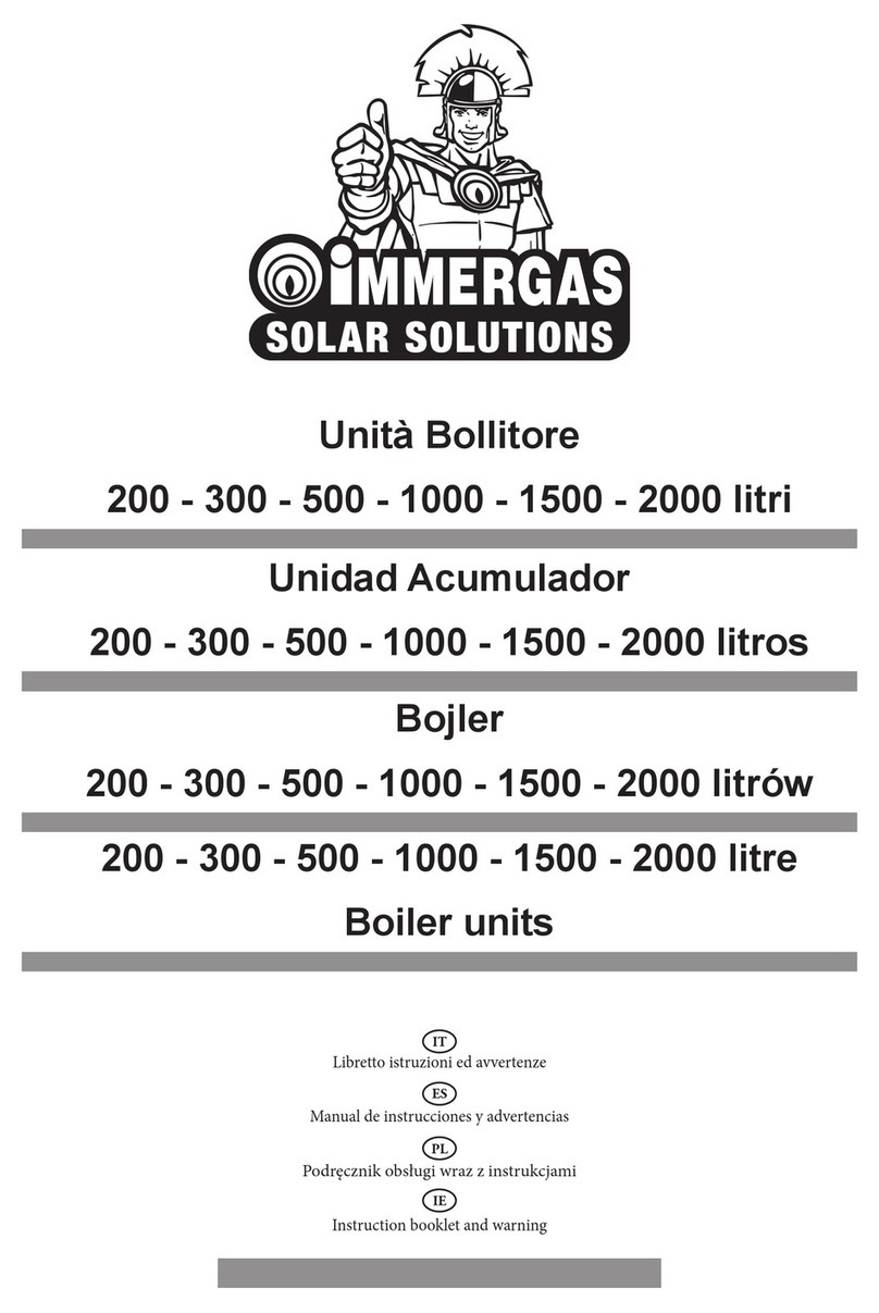 Immergas UB 200 Instruction booklet and warning