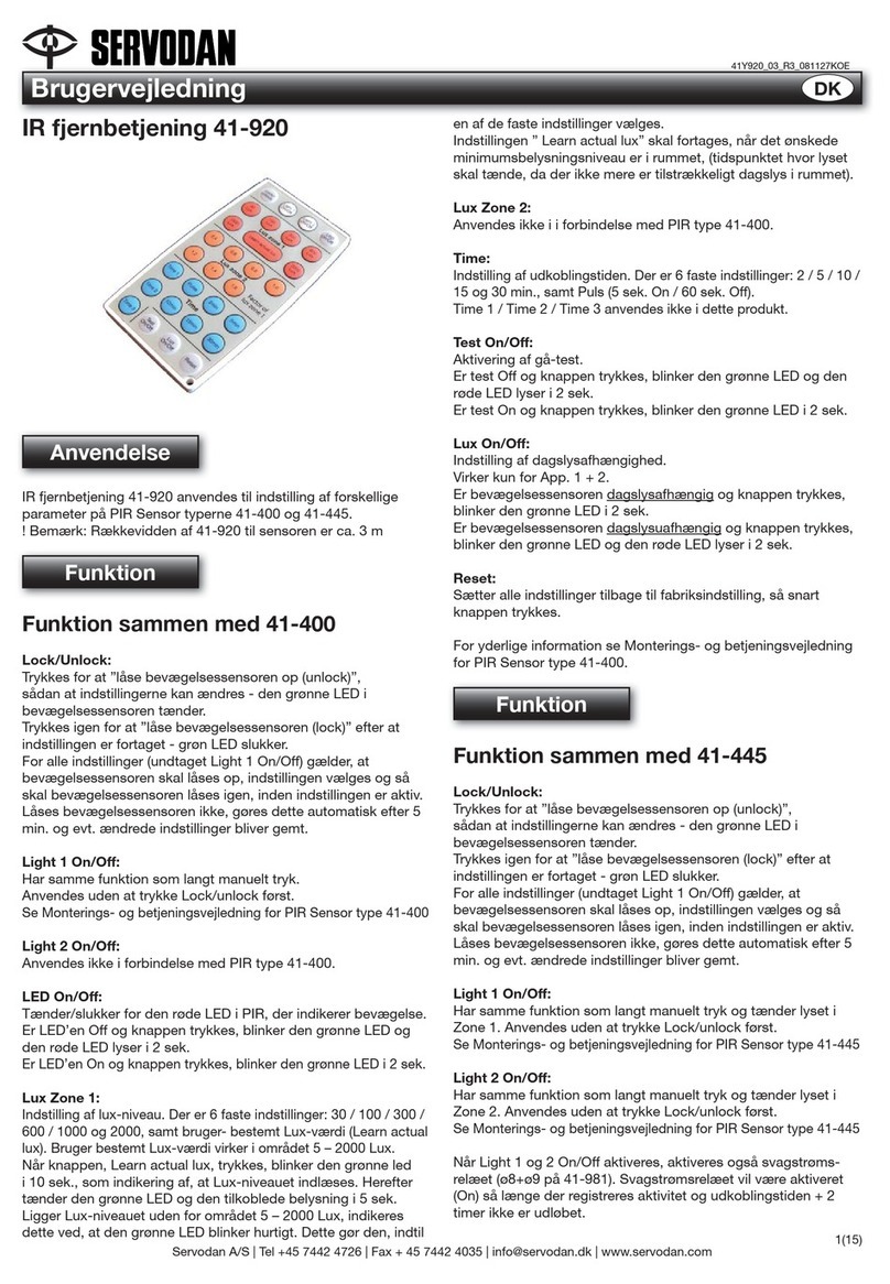 Servodan 41-920 user guide