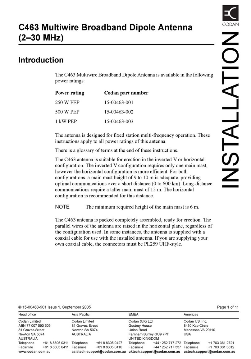 Codan C463 installation manual