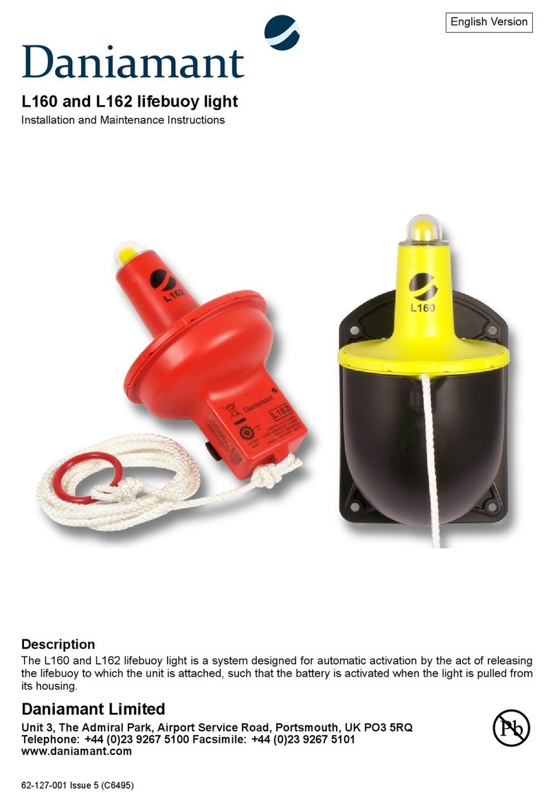 Daniamant Lifebuoy light L160 Installation and maintenance instructions Daniamant Lifebuoy light L160 Installation and maintenance instructions
