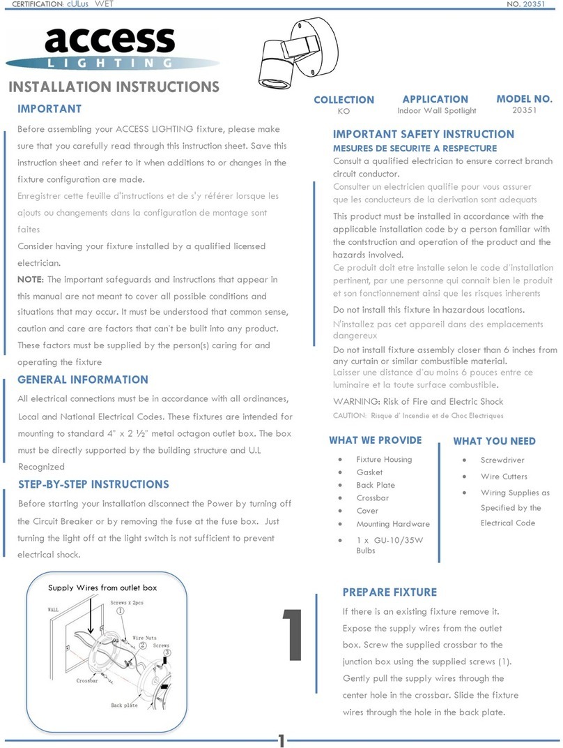 Access Lighting 20351 installation instructions
