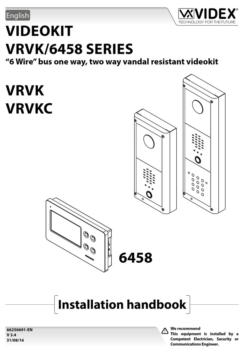 Videx VRVK Series System manual Videx VRVK Series System manual
