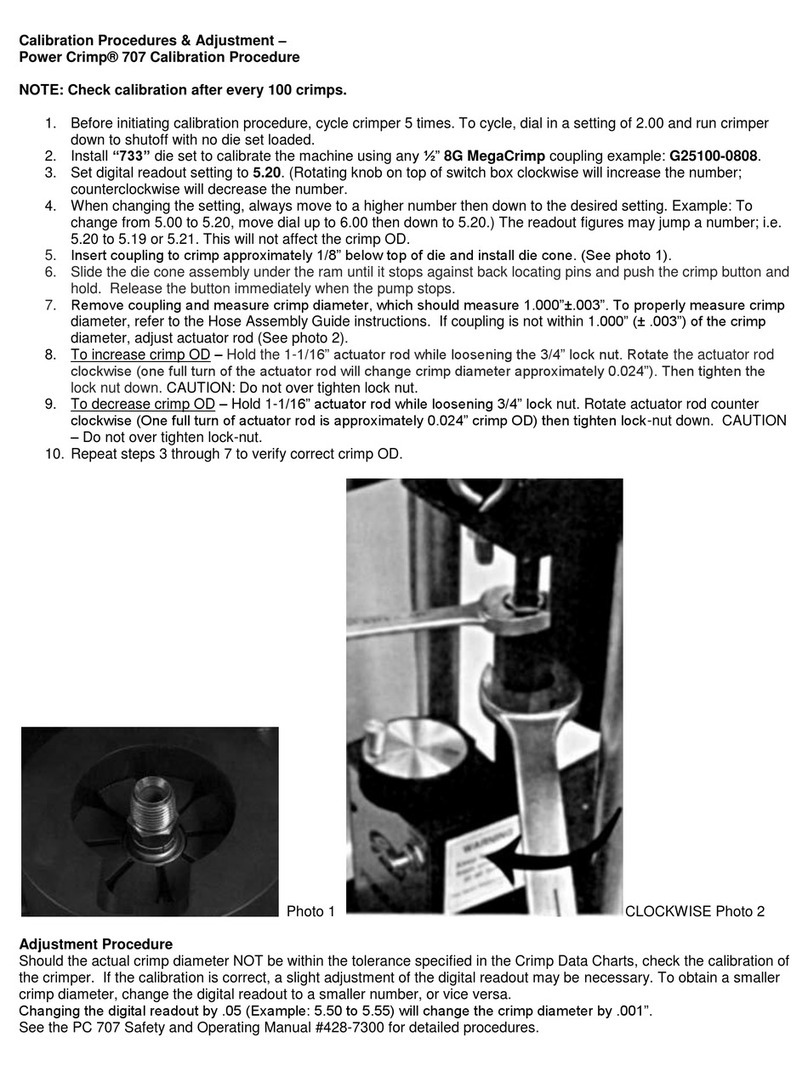 Power Crimp 707 CALIBRATION PROCEDURE