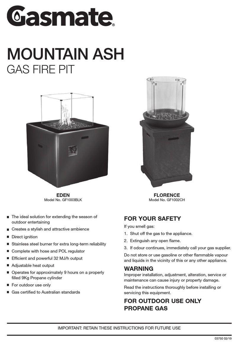 Gasmate EDEN Installation, operation and maintenance instructions