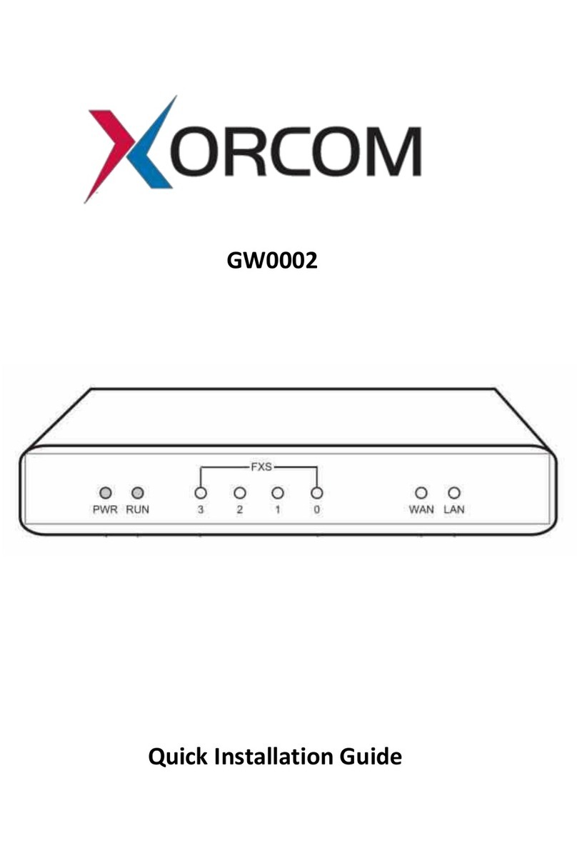 Xorcom GW0002 User manual