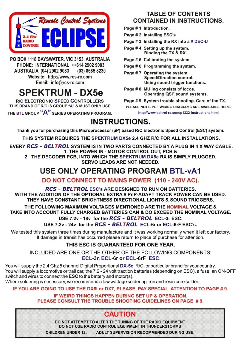 Eclipse RCS-BELTROL ESC User manual
