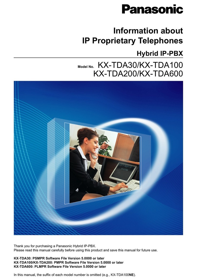 Panasonic KX-TDA30 User manual Panasonic KX-TDA30 User manual