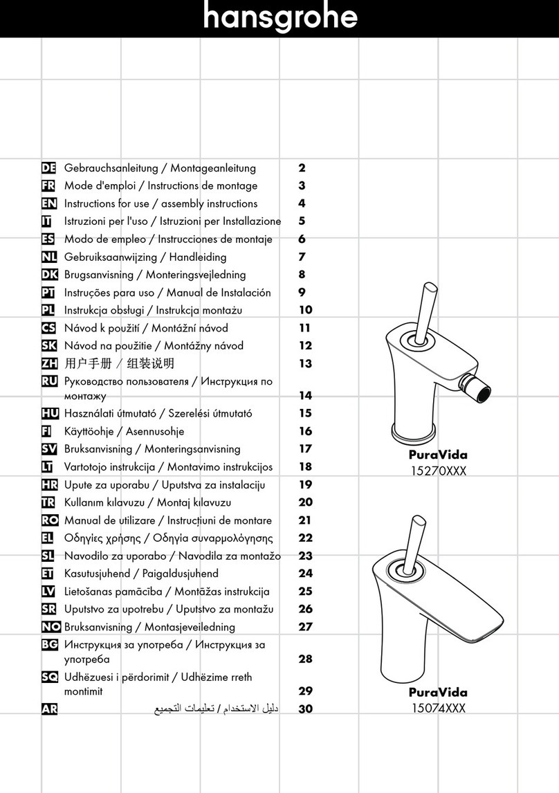 Hans Grohe PuraVida 15074 Series Manual