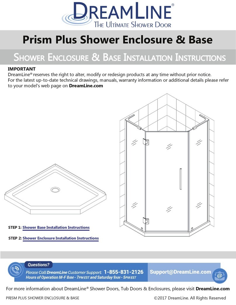 Dreamline PRISM PLUS installation instructions