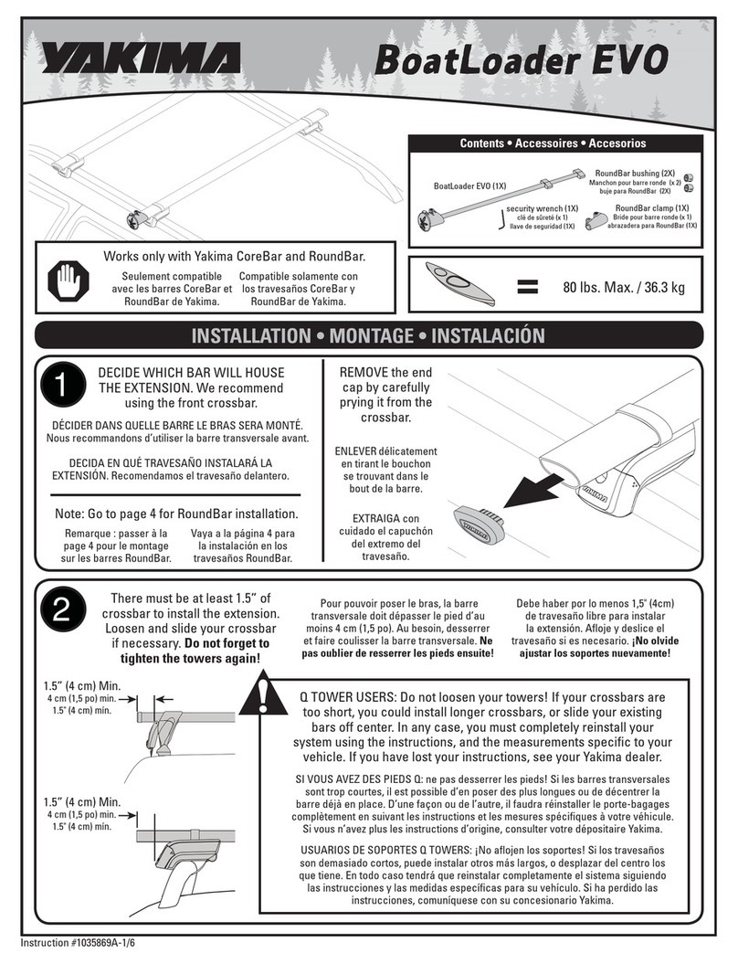 Yakima BoatLoader EVO User manual Yakima BoatLoader EVO User manual
