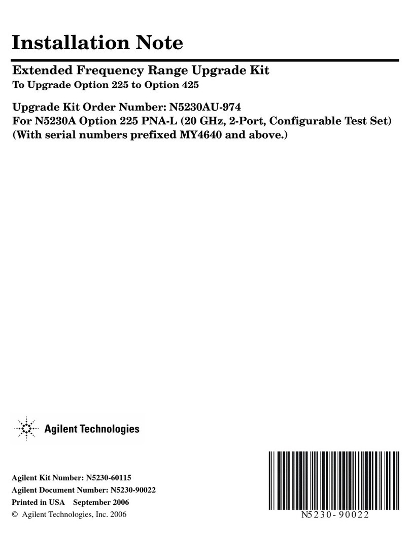 Agilent Technologies N5230AU-974 Installation and operation manual