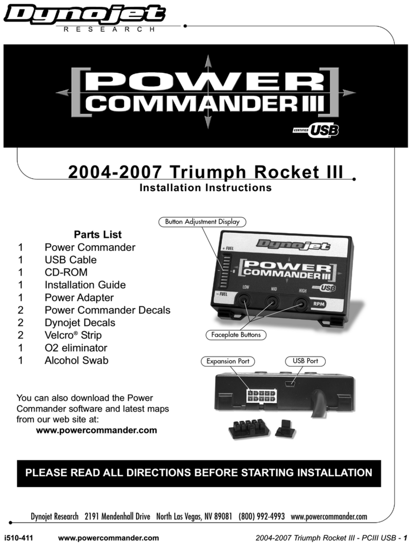 Dynojet POWER COMMANDER III installation instructions Dynojet POWER COMMANDER III installation instructions
