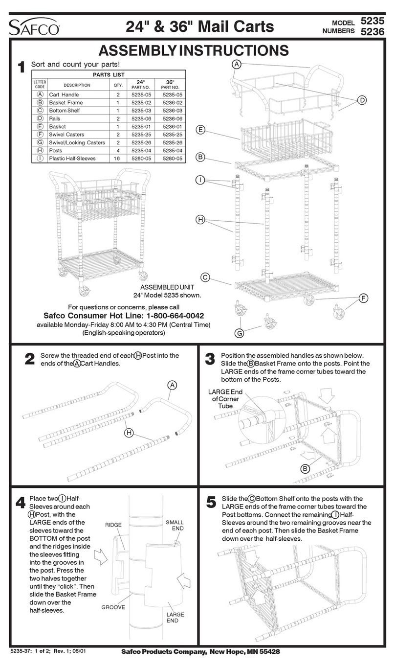 Safco 5235 Assembly instructions