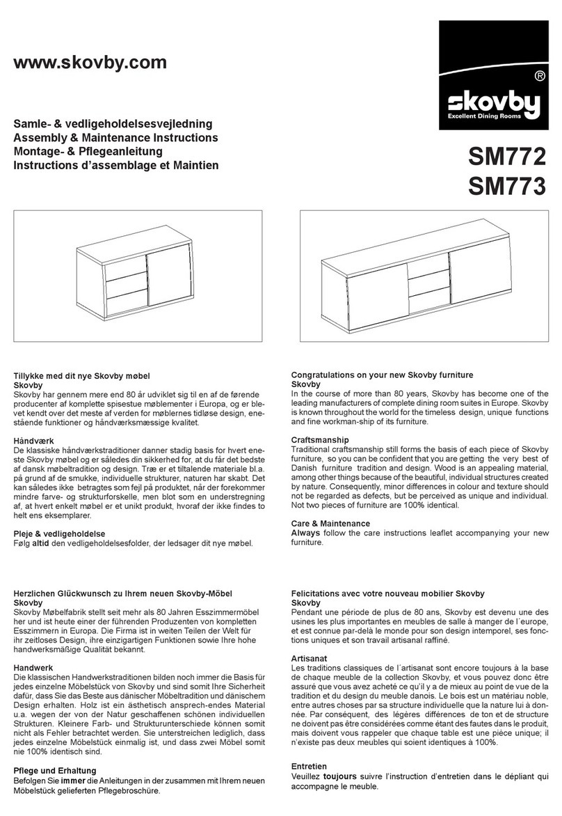Skovby SM772 Assembly & Maintenance Instructions Skovby SM772 Assembly & Maintenance Instructions