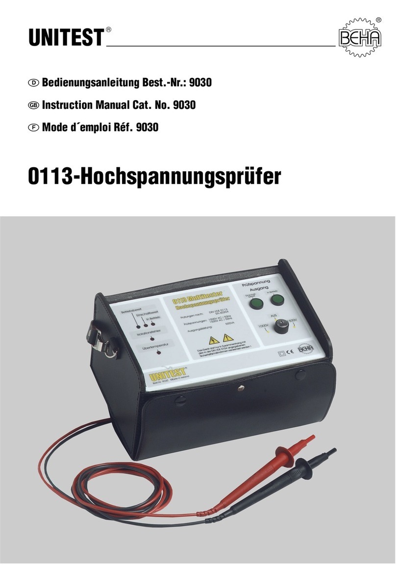BEHA UNITEST 9030 User manual