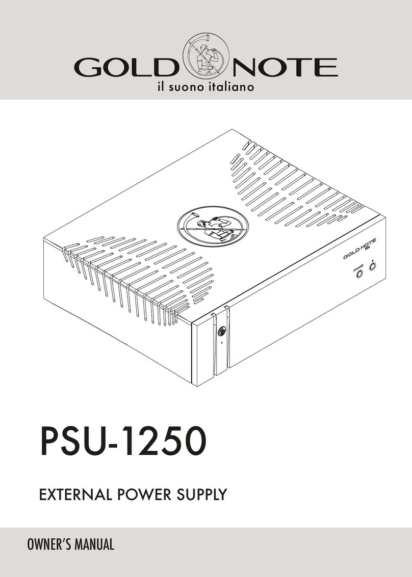 Gold Note PSU-1250 owner's manual