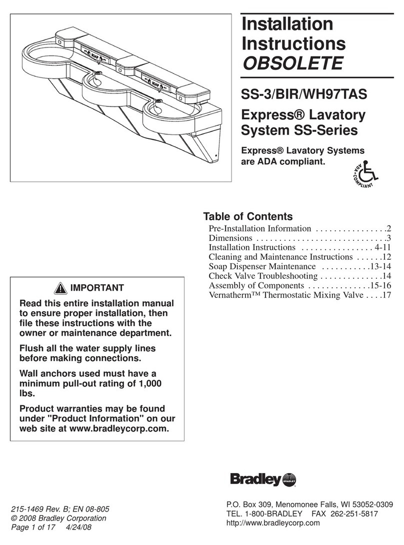 Bradley Obsolete Express SS Series installation instructions