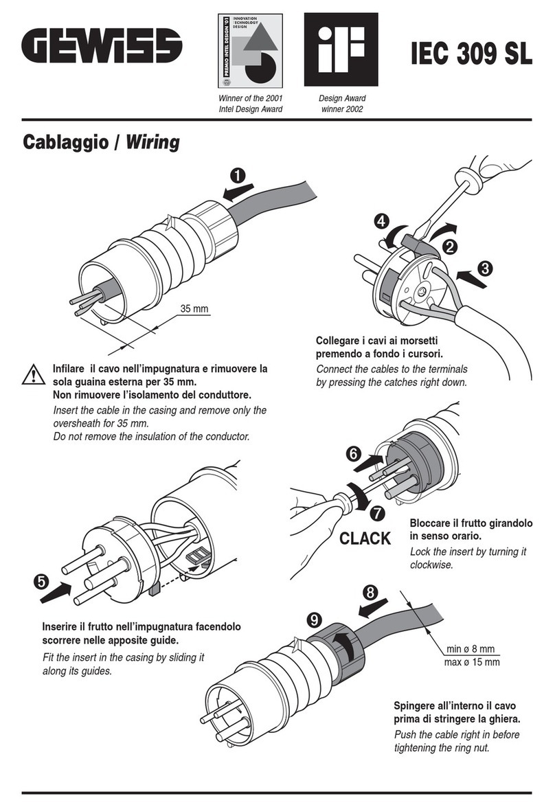 Gewiss IEC 309 SL quick guide