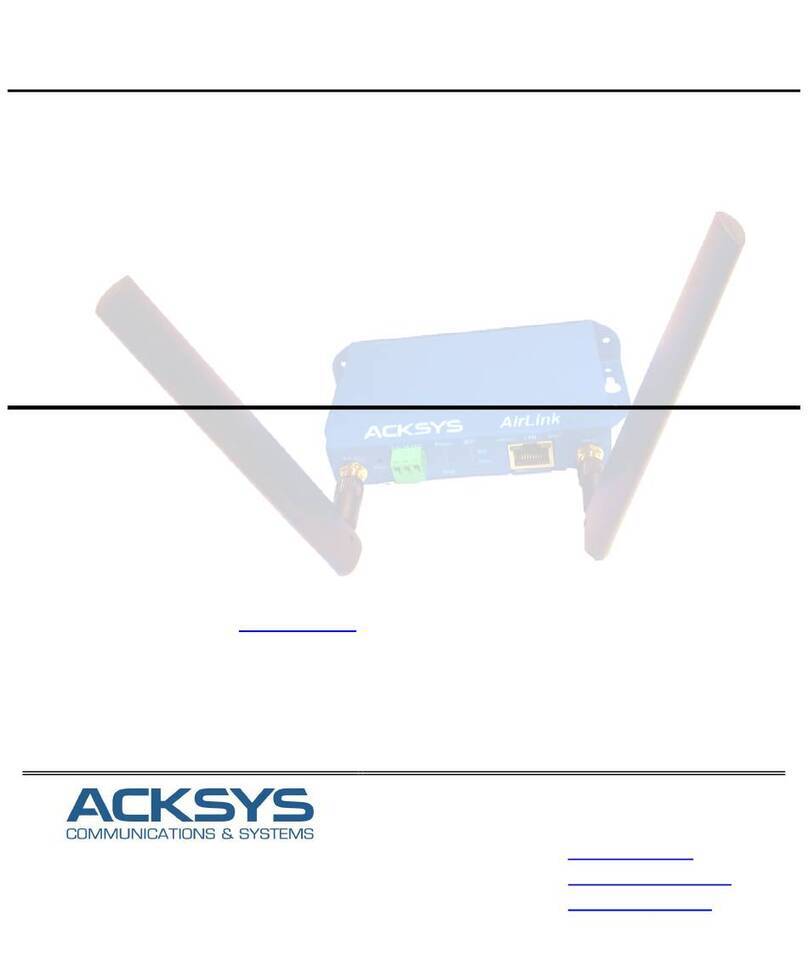 Acksys Airlink User manual