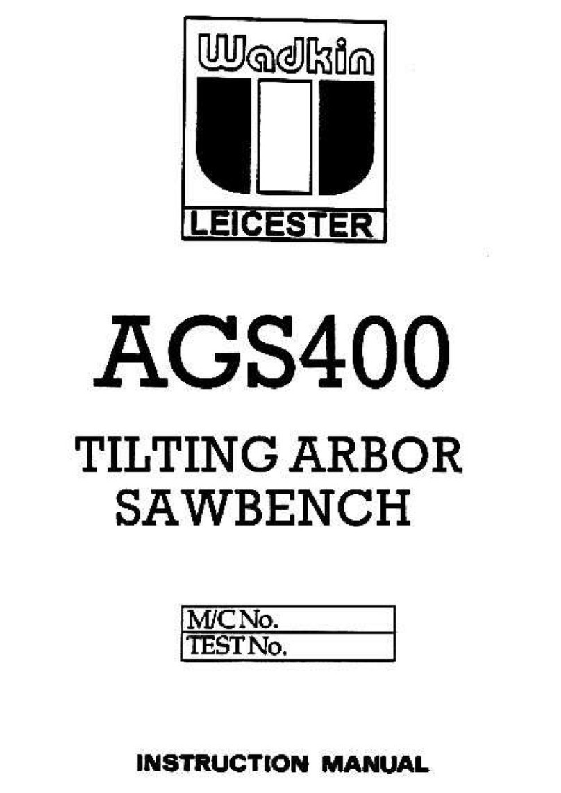 Wadkin AGS400 instruction manual