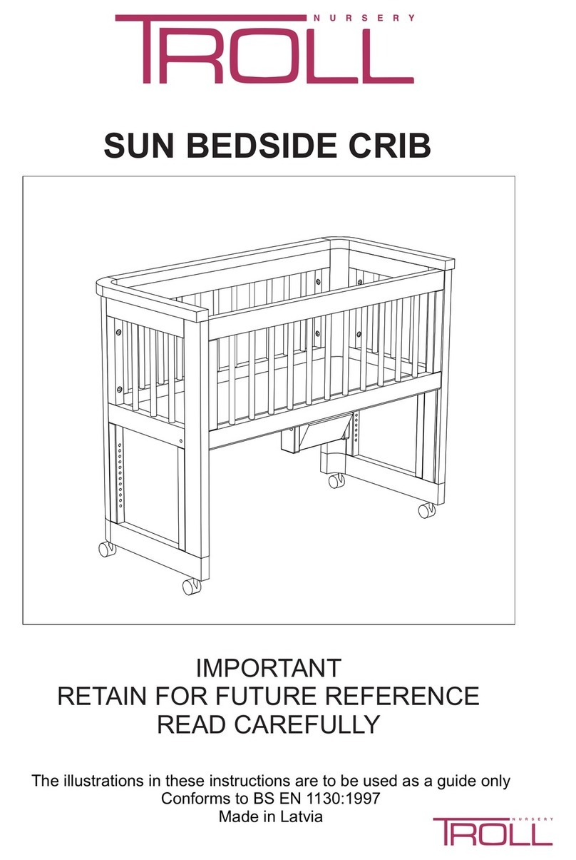 TROLL nursery SUN BEDSIDE CRIB Assembly instructions