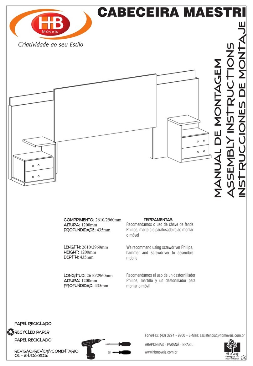 HB Moveis CABECEIRA MAESTRI Assembly instruction HB Moveis CABECEIRA MAESTRI Assembly instruction