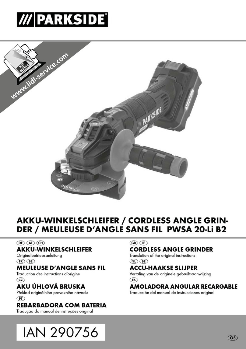 Parkside PWSA 20-Li B2 User manual