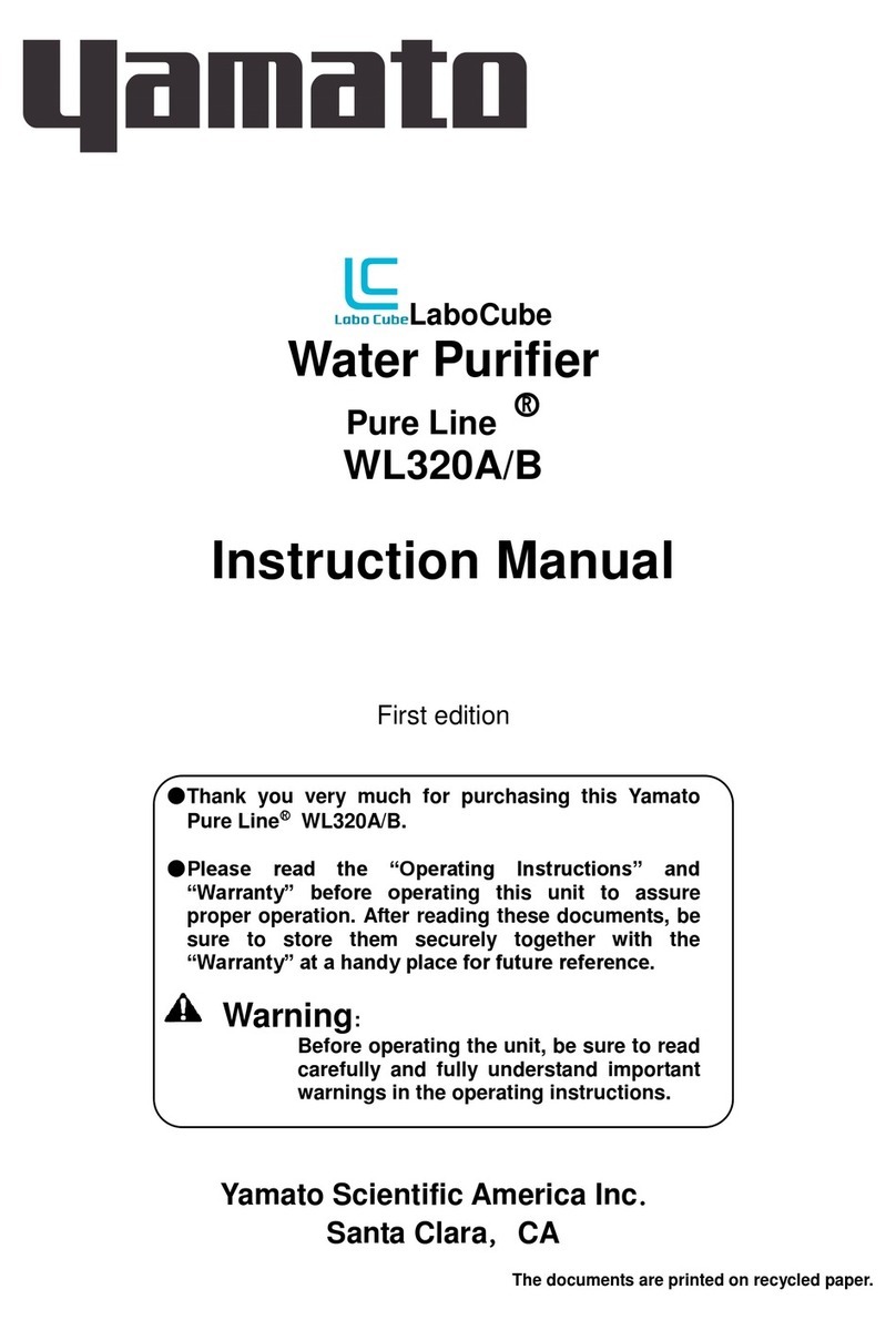 Yamato Pure Line WL320A instruction manual Yamato Pure Line WL320A instruction manual