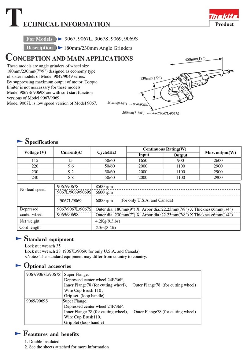 Makita 9067 technical information