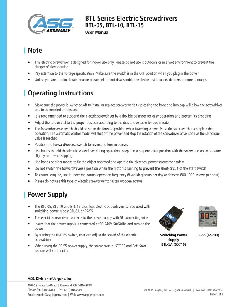 ASG BTL Series User manual