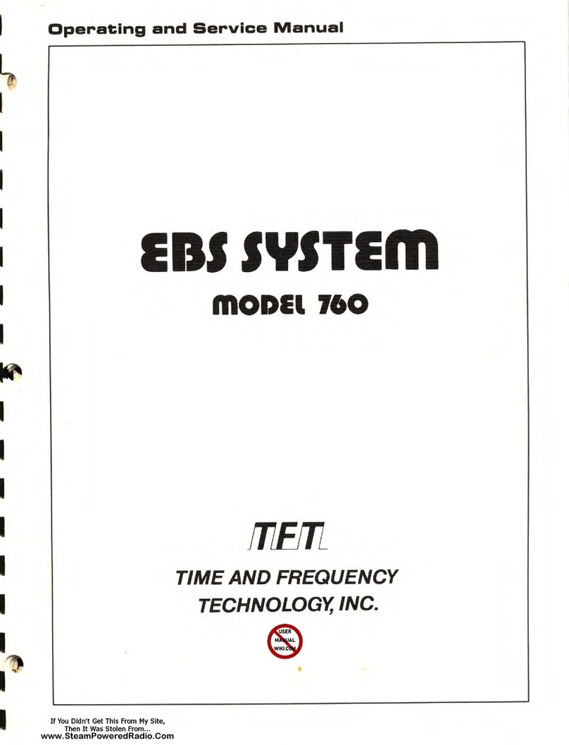 TFT EBS 760 Series Operating and service manual