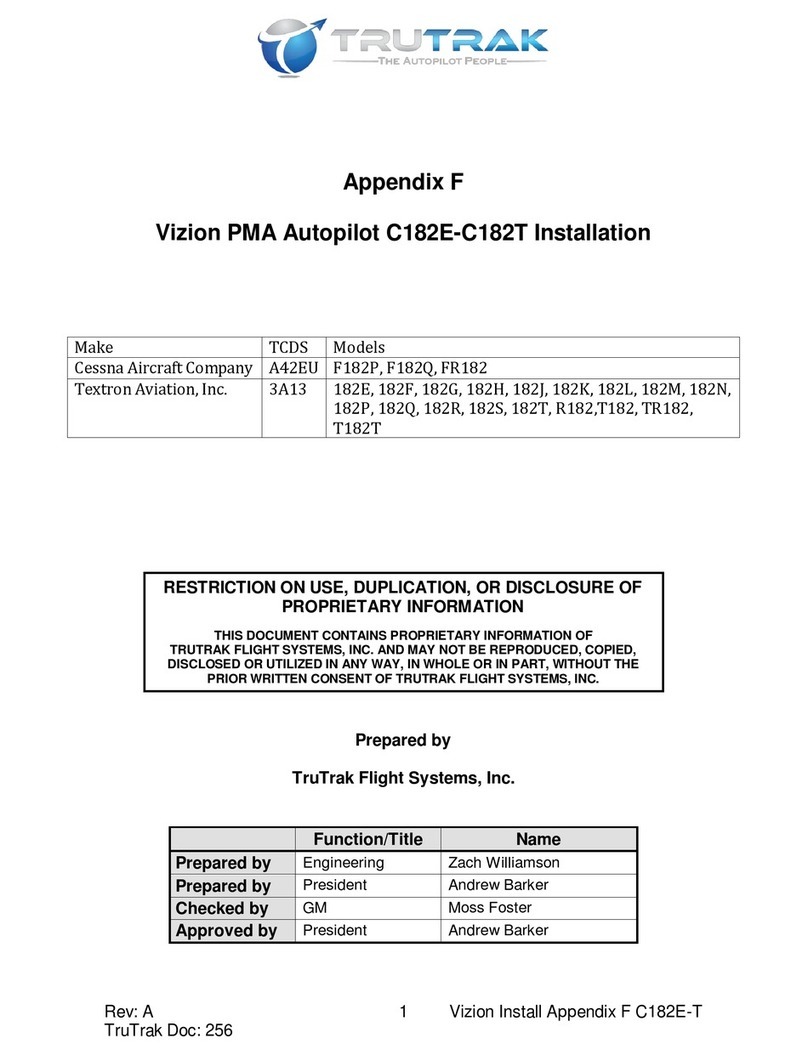 TruTrak Vizion C182E Appendix to installation manual