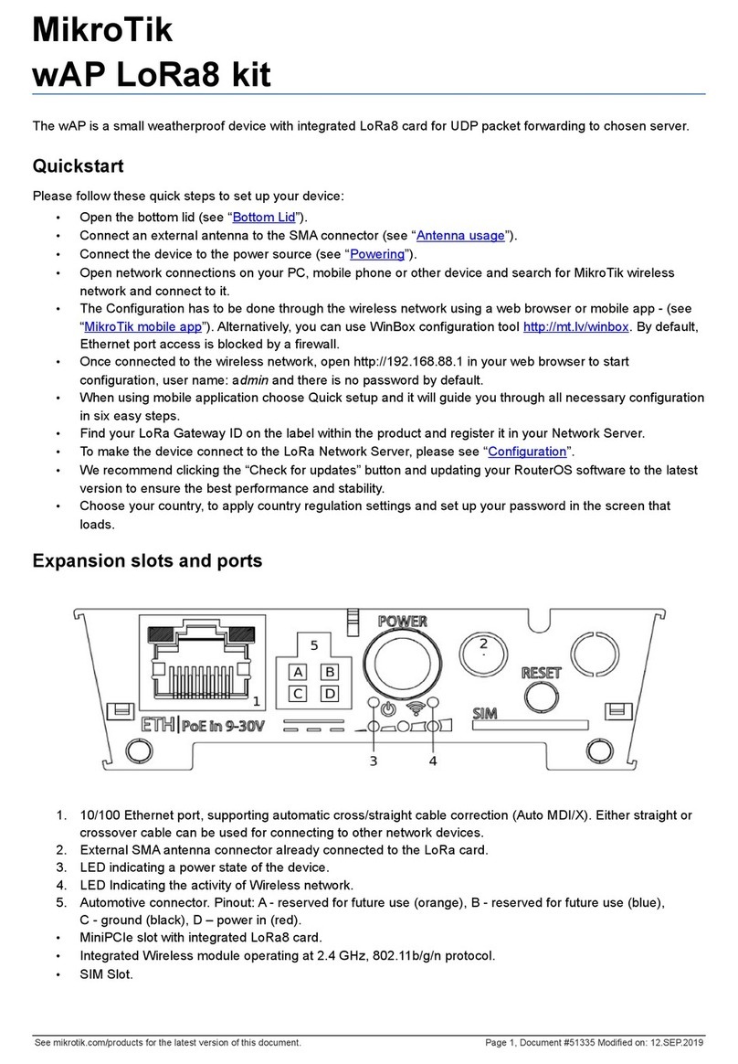 MikroTik wAP LoRa8 User manual