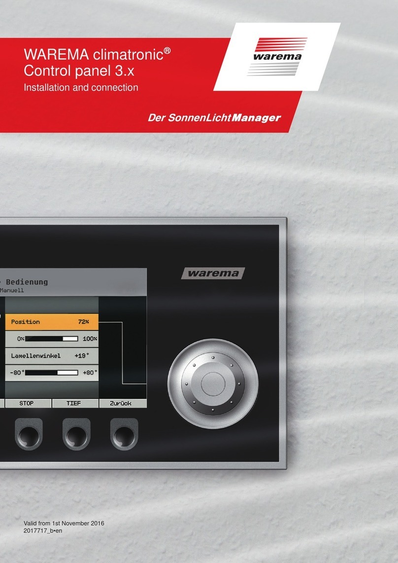 WAREMA climatronic Control panel 3 Series Guide